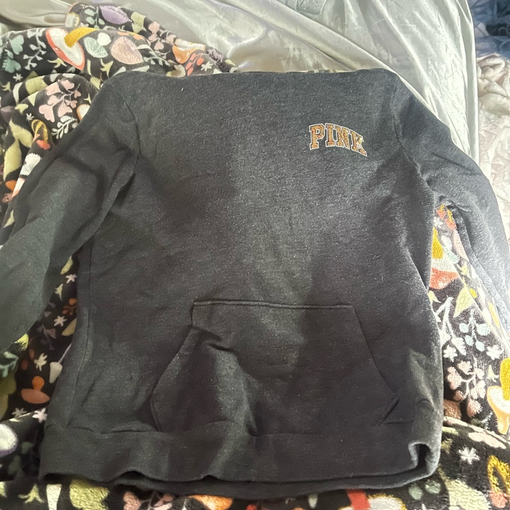 pink logo hoodie